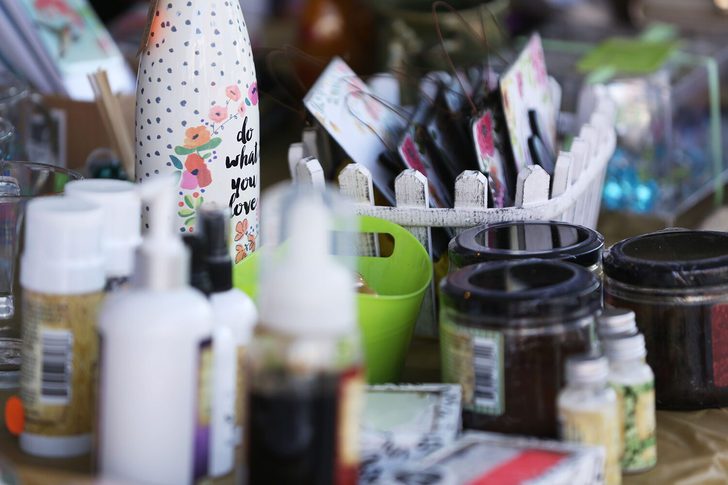 The sales table in front of Silver Sage